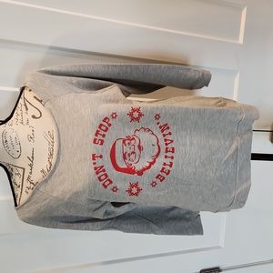 Cute "don't stop believing" Santa sweatshirt